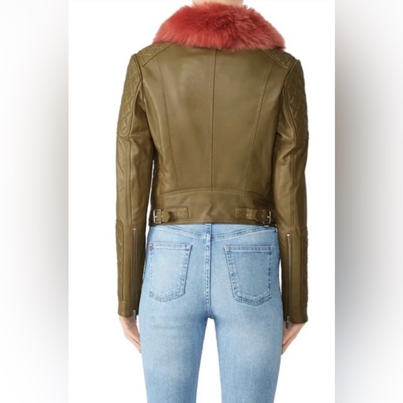 SAMANTHA SIPOS Faux Fur Moto Leather Jacket - Picture 7 of 17